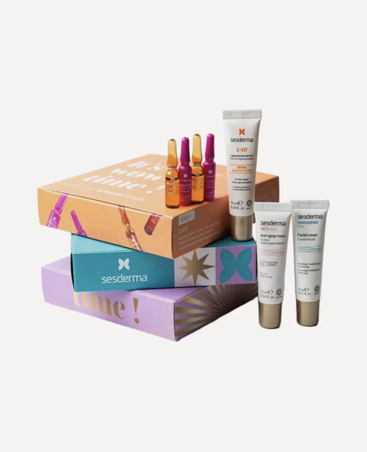 SESDERMA Anti-age набор, линии C-VIT, ACGLICOLIC, RETI AGE,HIDRADERM HYAL.