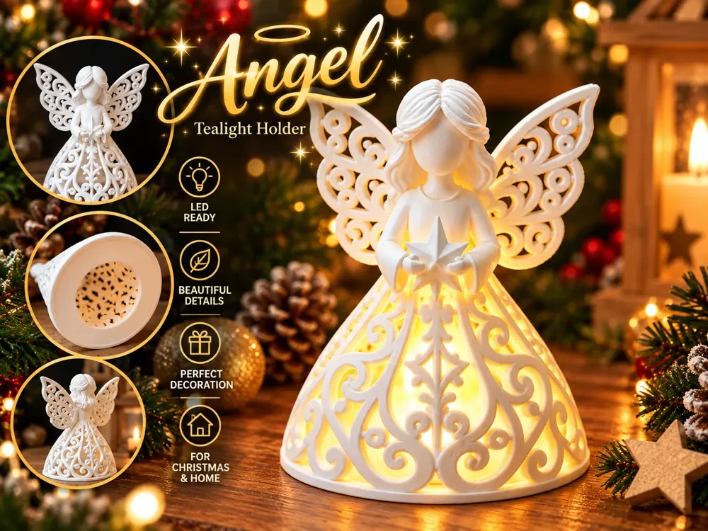 Подсвечник-ангел – Рождественское украшение🎄