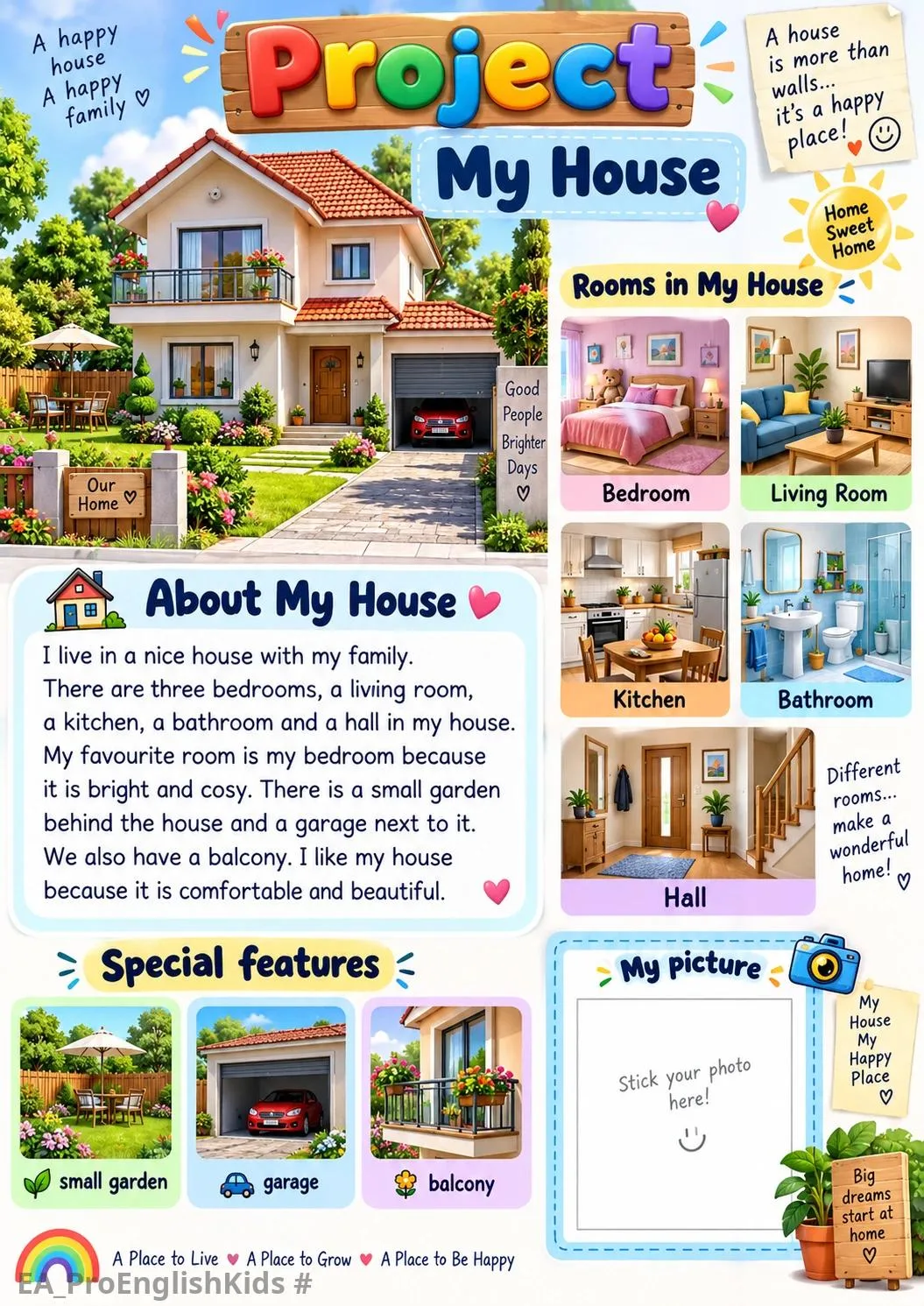 🏠Задали делать проект о своем доме?📝                PROJECT “MY HOUSE” —  готовый лис...