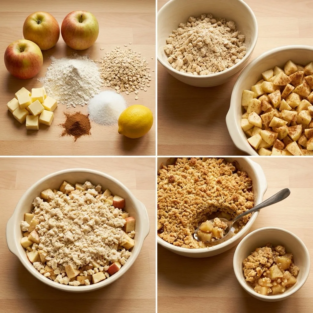 🍎 Яблочный крамбл — десерт без раскатки теста