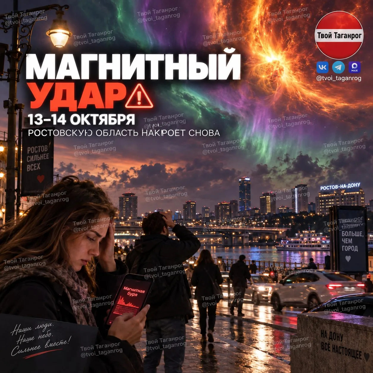 🧲 Магнитные бури снова накроют Ростовскую область — новая волна уже с 13 октября