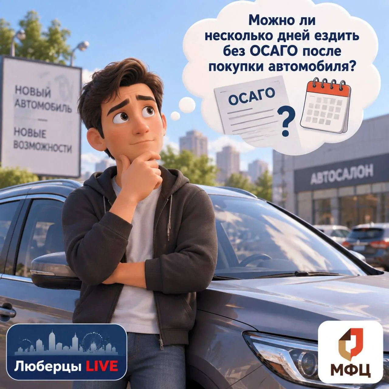Можно ли несколько дней ездить без ОСАГО после покупки автомобиля?