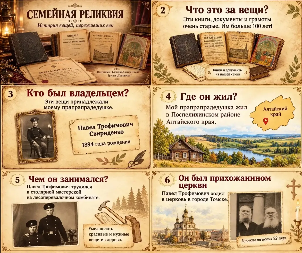 «Семейная реликвия» Самира Казанцева  группа «Светлячки» - это старинные фотографии, це...