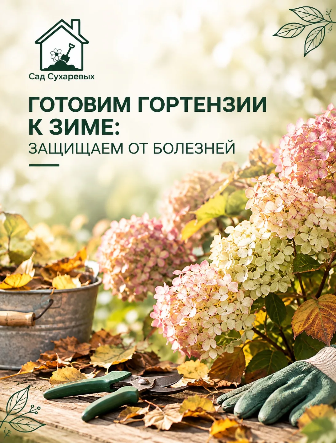 🍂 ГОТОВИМ ГОРТЕНЗИИ К ЗИМЕ: ЗАЩИЩАЕМ ОТ БОЛЕЗНЕЙ