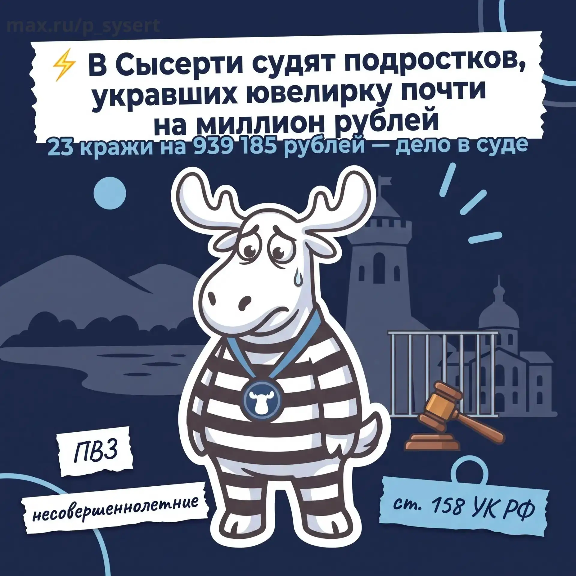 ⚡️ Сысерть в центре громкого дела: подростки похитили ювелирку почти на миллион!