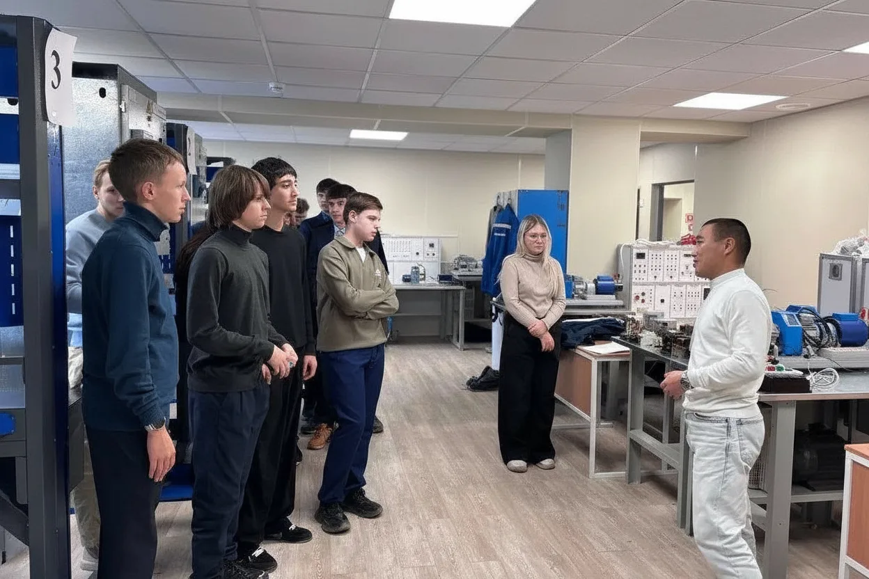 👷Эксперт Магаданэнерго рассказал школьникам о тонкостях профессии энергетика. Ведущий ...