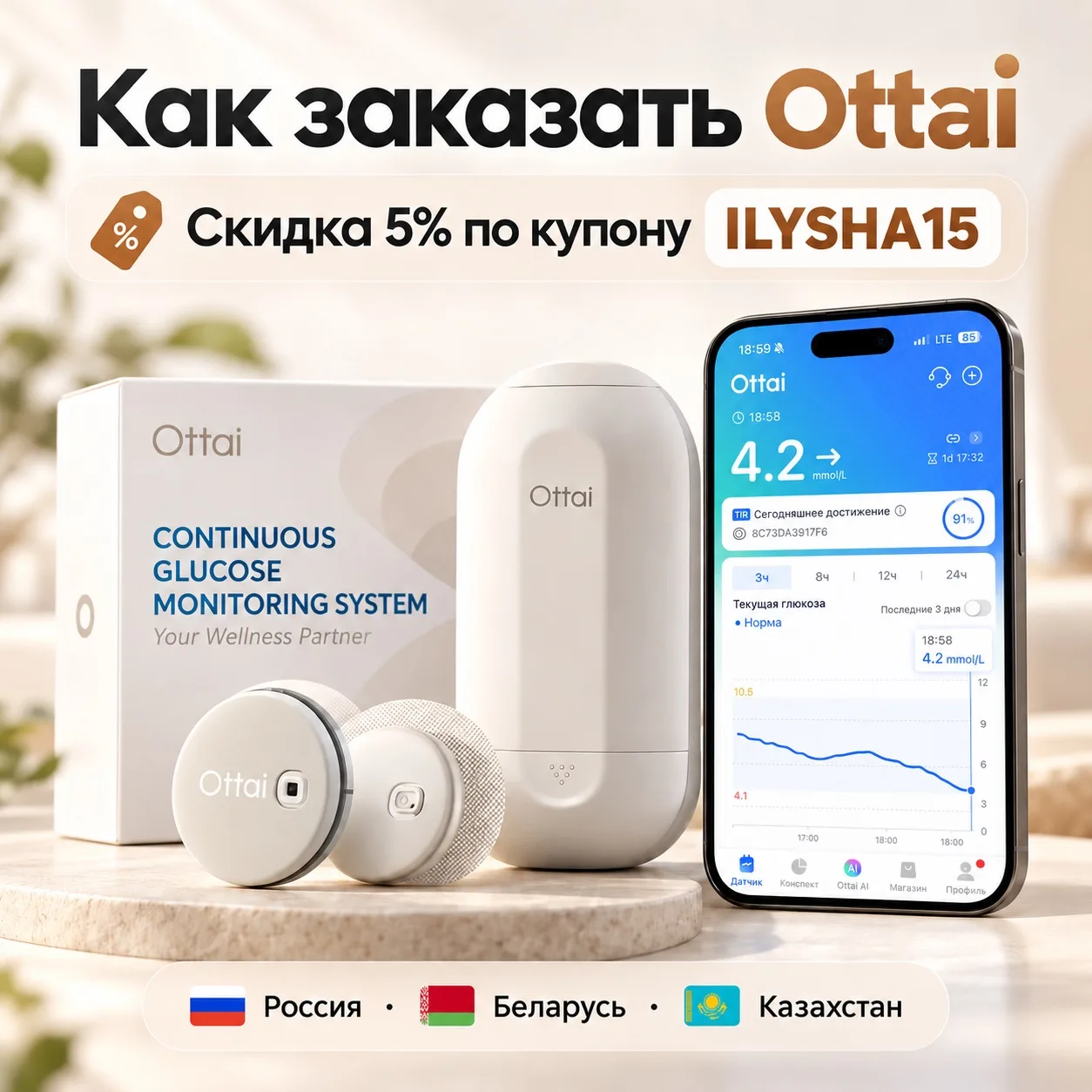 КАК ЗАКАЗАТЬ ДАТЧИК OTTAI СО СКИДКОЙ 5%