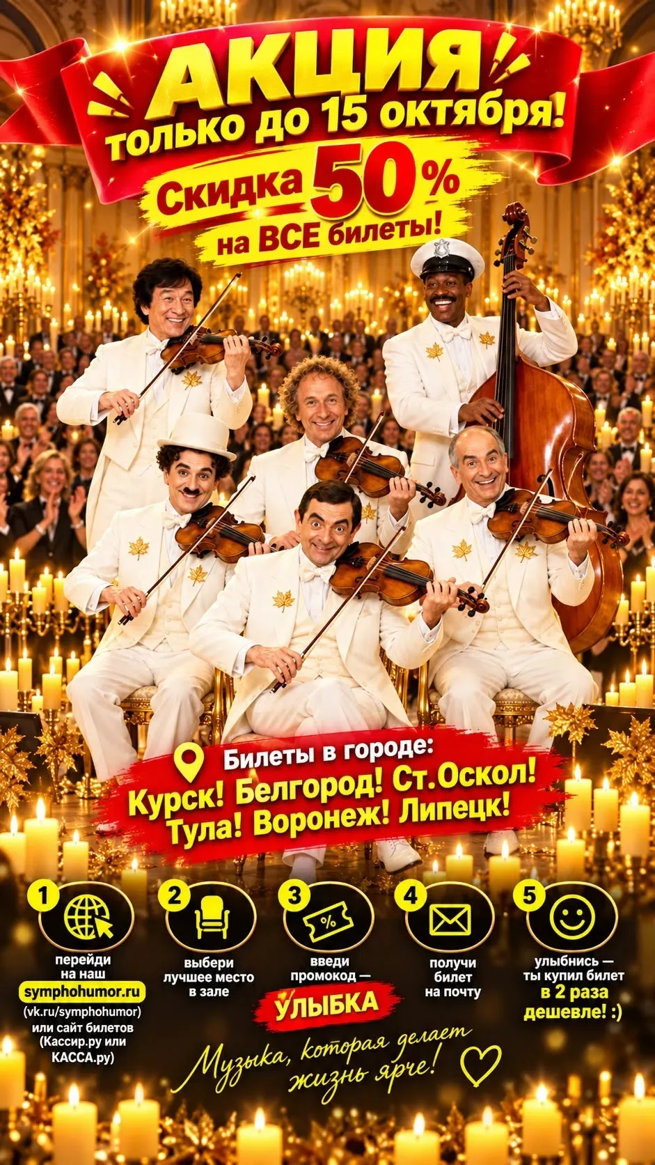 СКИДКА 50%❗На все билеты в Ст.Осколе❗