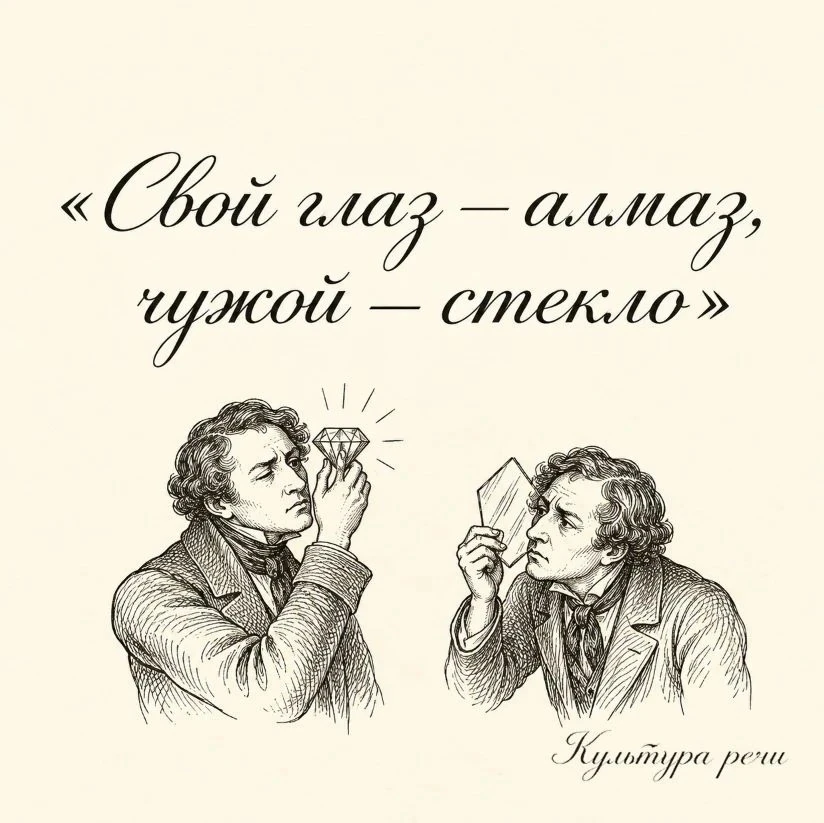 Свой глаз — алмаз, чужой — стекло