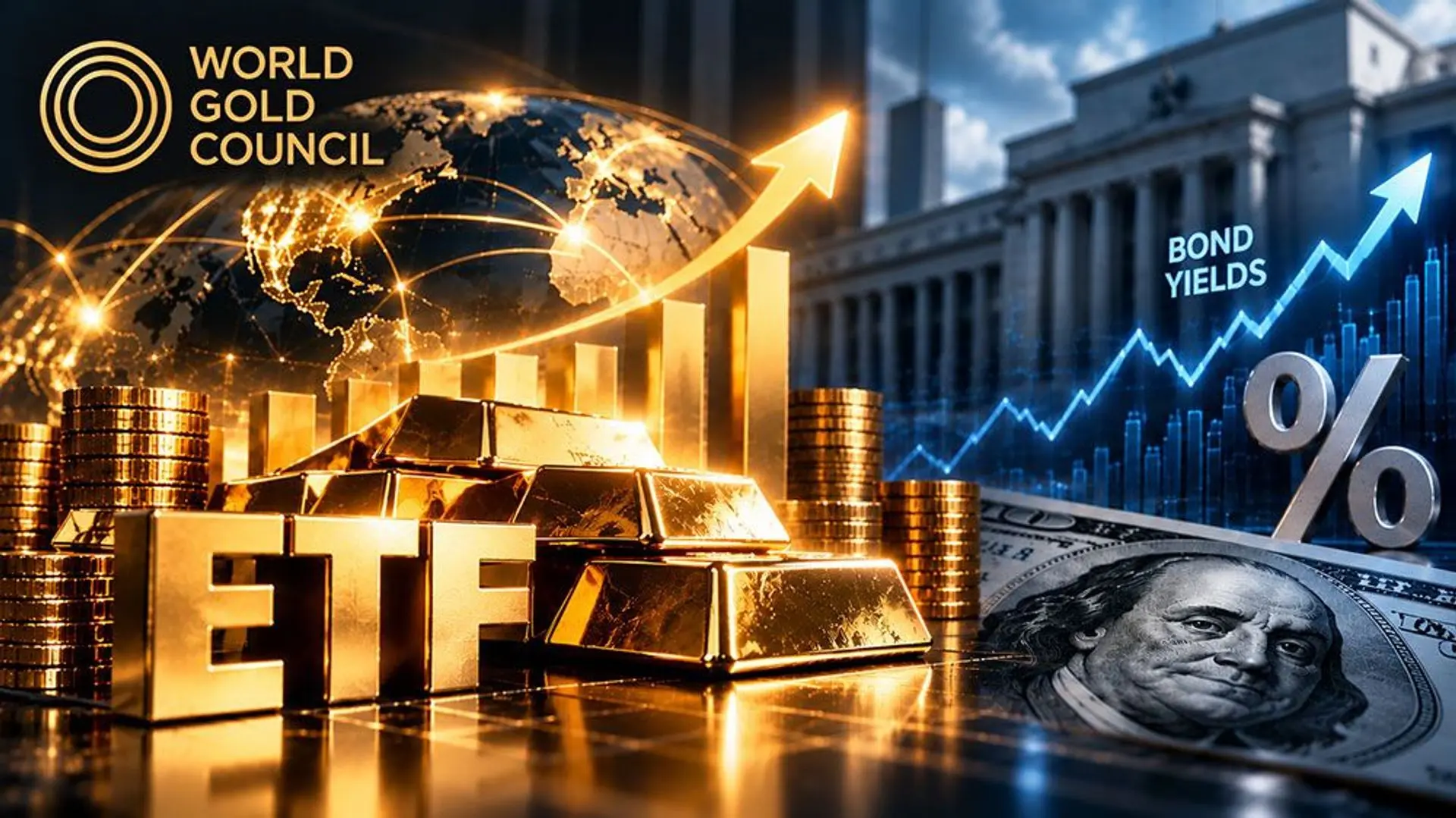 Спрос на золотые ETF противостоит росту доходности облигаций: инвесторы вложили $31 млр...