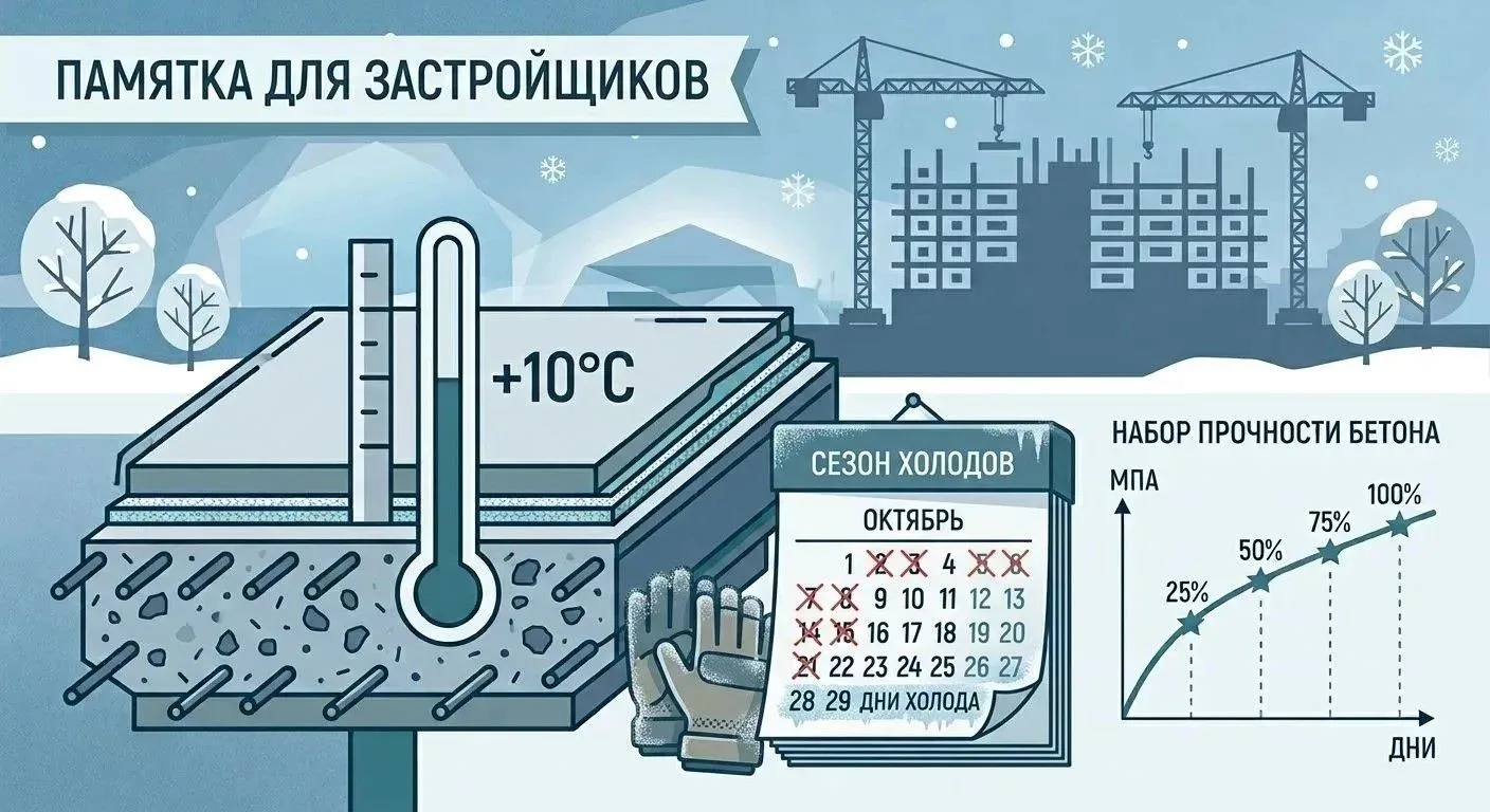 📢 Пост-напоминание: зимнее бетонирование.