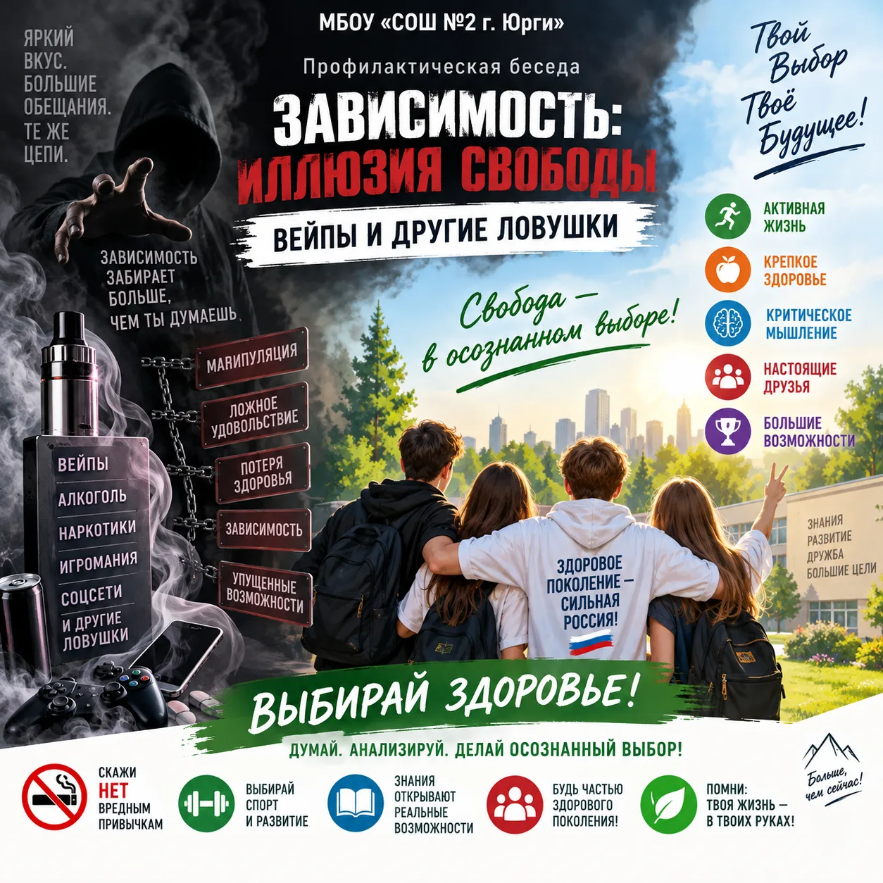 🚭 Зависимость: иллюзия свободы. Вейпы и другие ловушки
