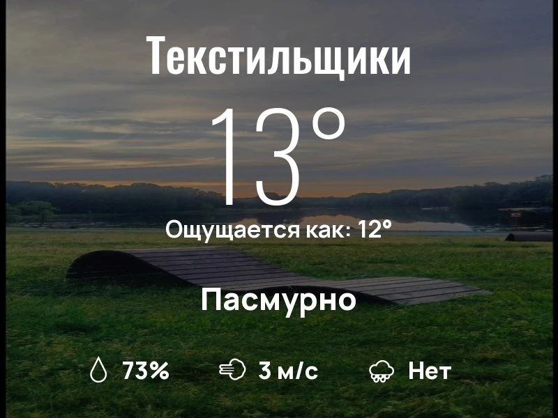 Что с погодой в Текстильщиках?