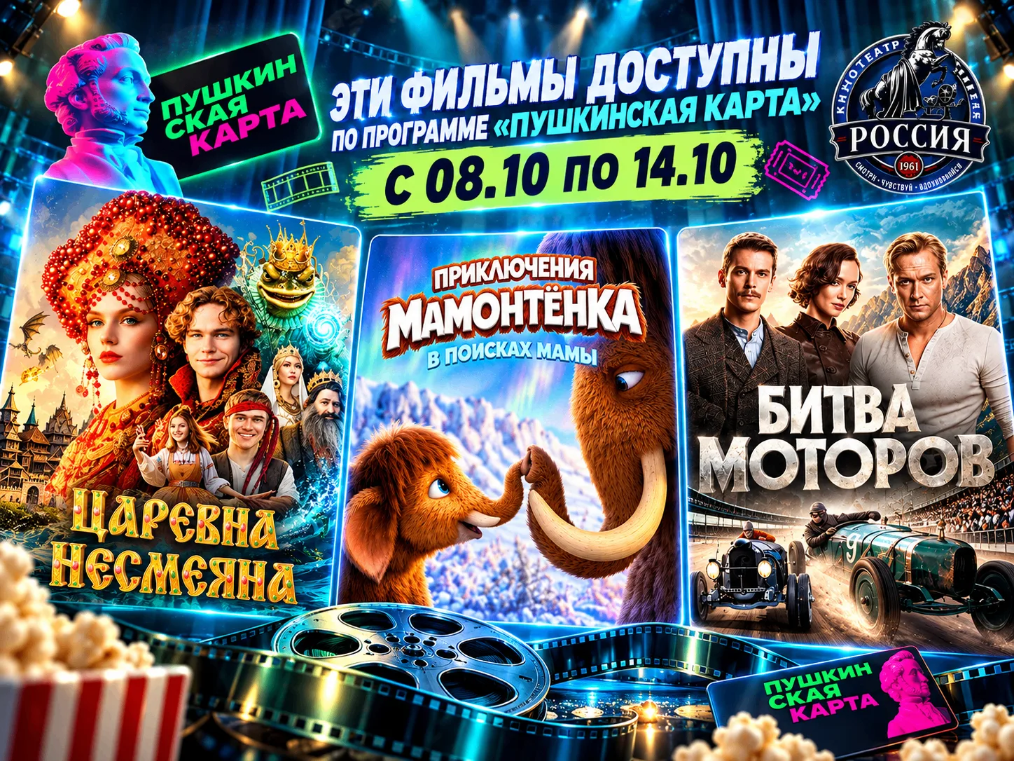 🎬Кино по Пушкинской карте — отличный повод выбраться в кино!