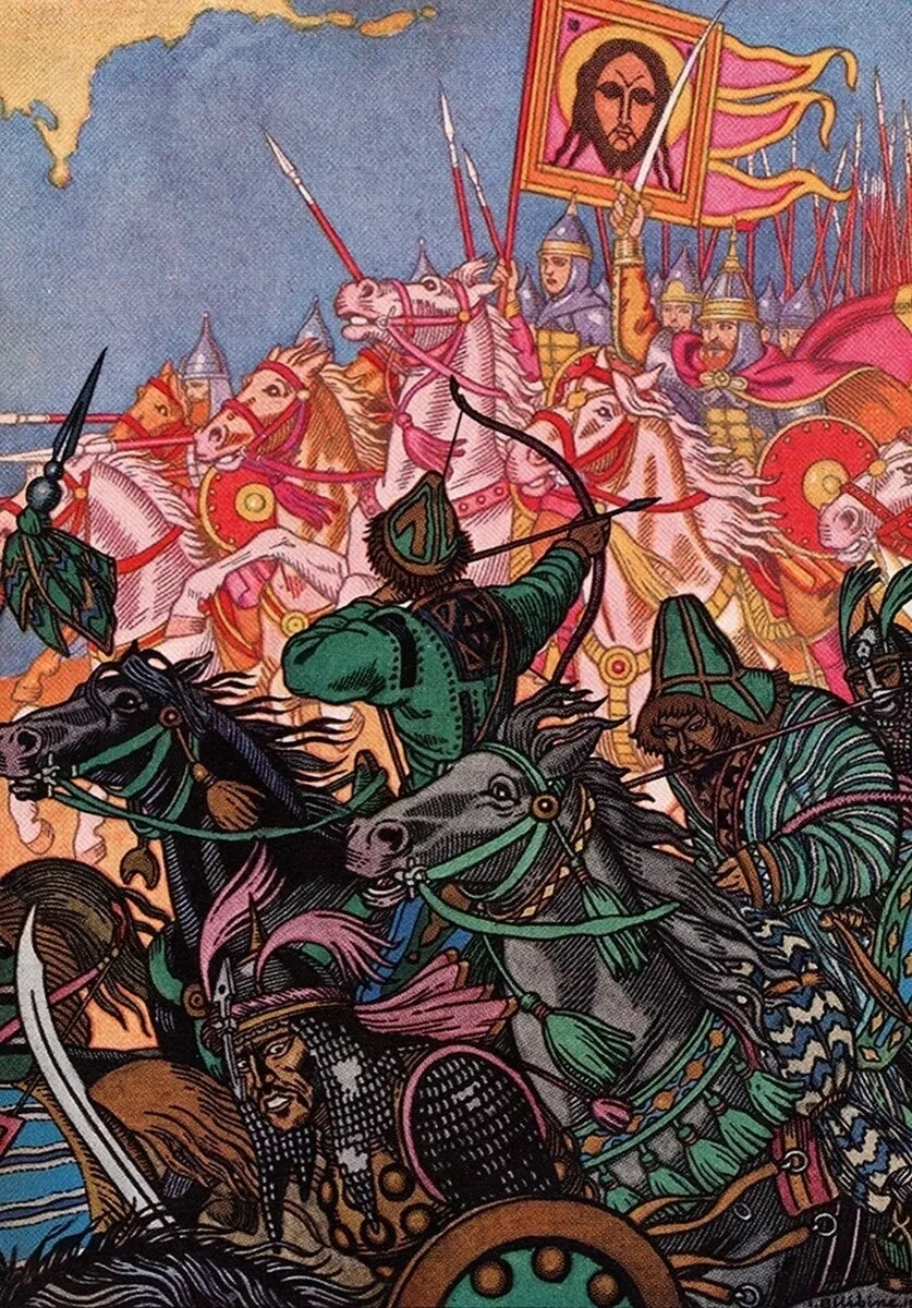 🎨 Иван Билибин: «Куликовская битва» — гимн мужеству и исторической памяти