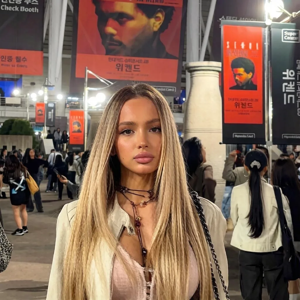 🎤 Валя Карнавал посетила концерт The Weeknd в Сеуле .