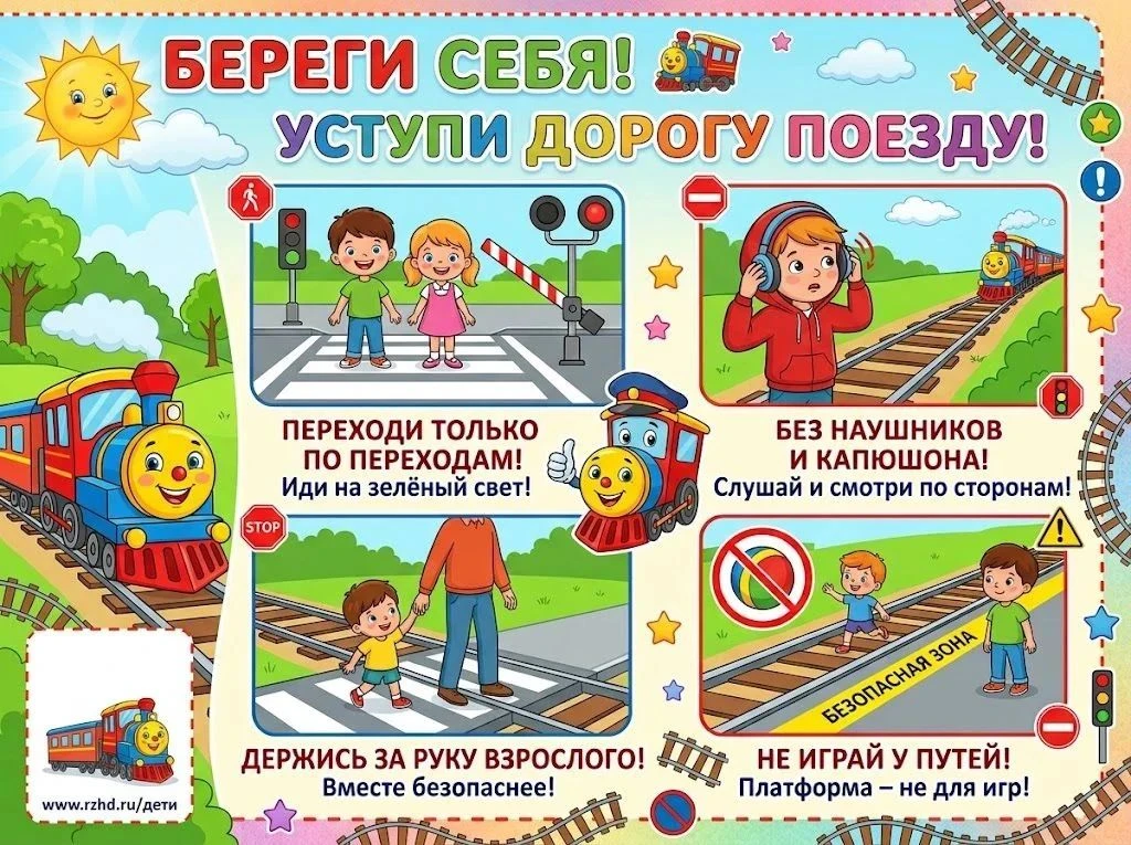 Памятка по безопасности на железной дороге: