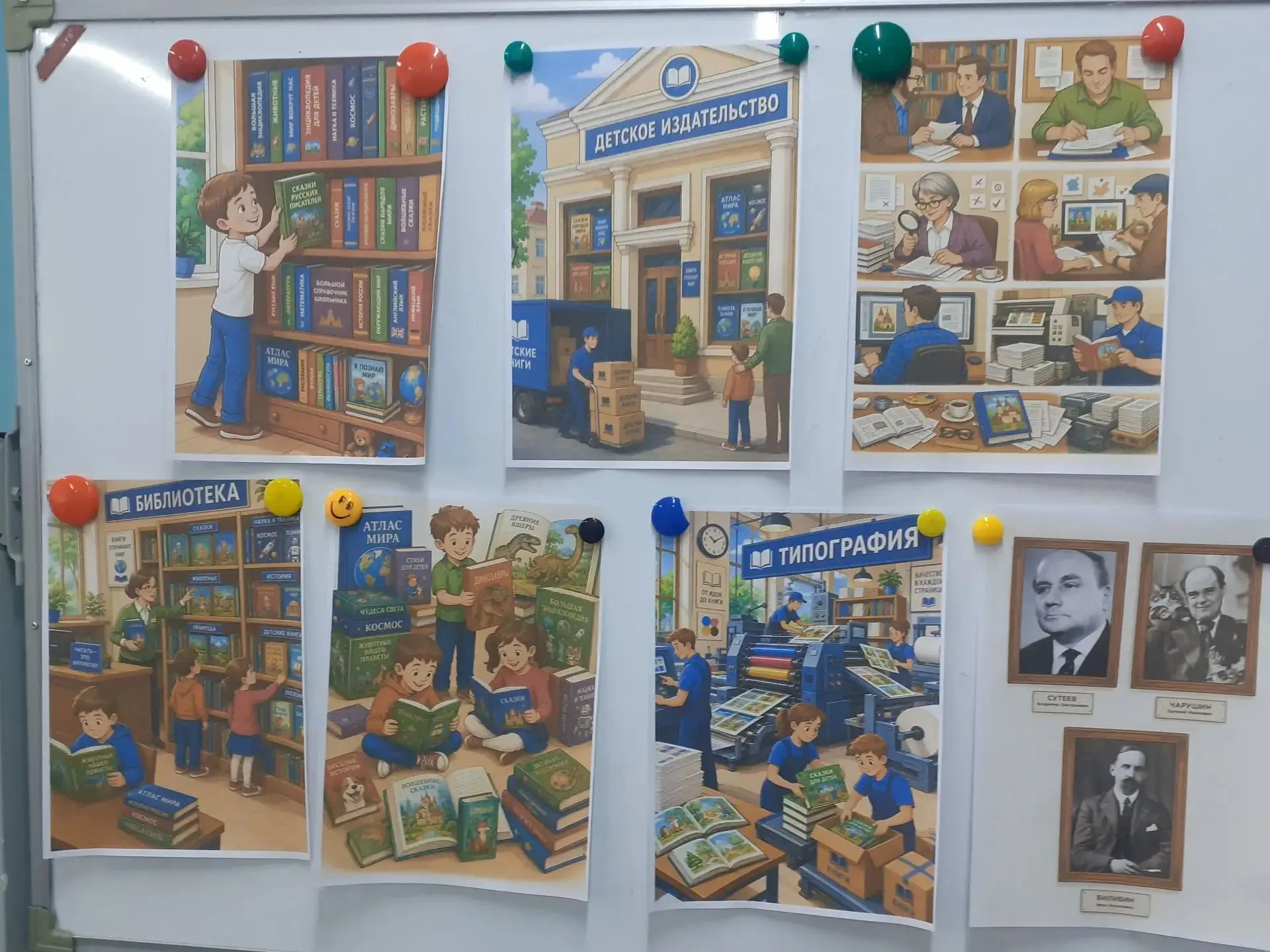 Стендовая презентация " Как печатают книги". Сегодня, 9 октября- Всероссийский день чте...