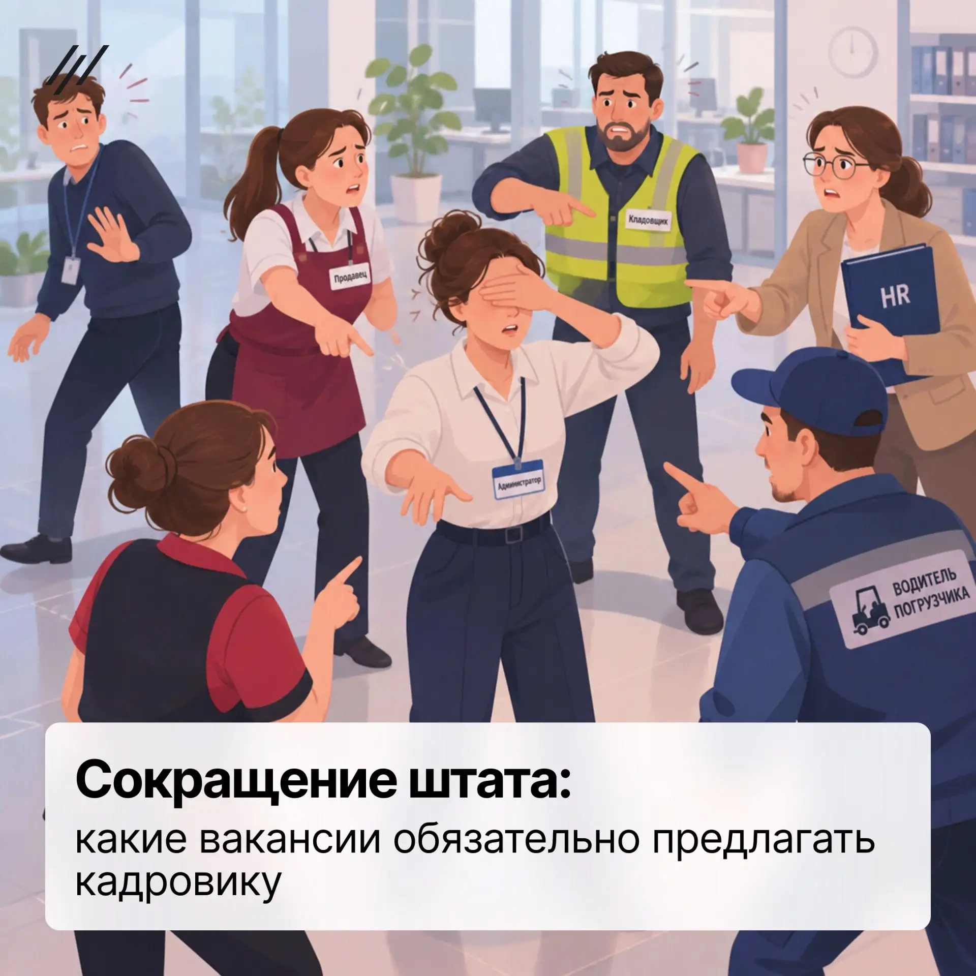 🔥Сокращение штата: какие вакансии обязательно предлагать кадровику