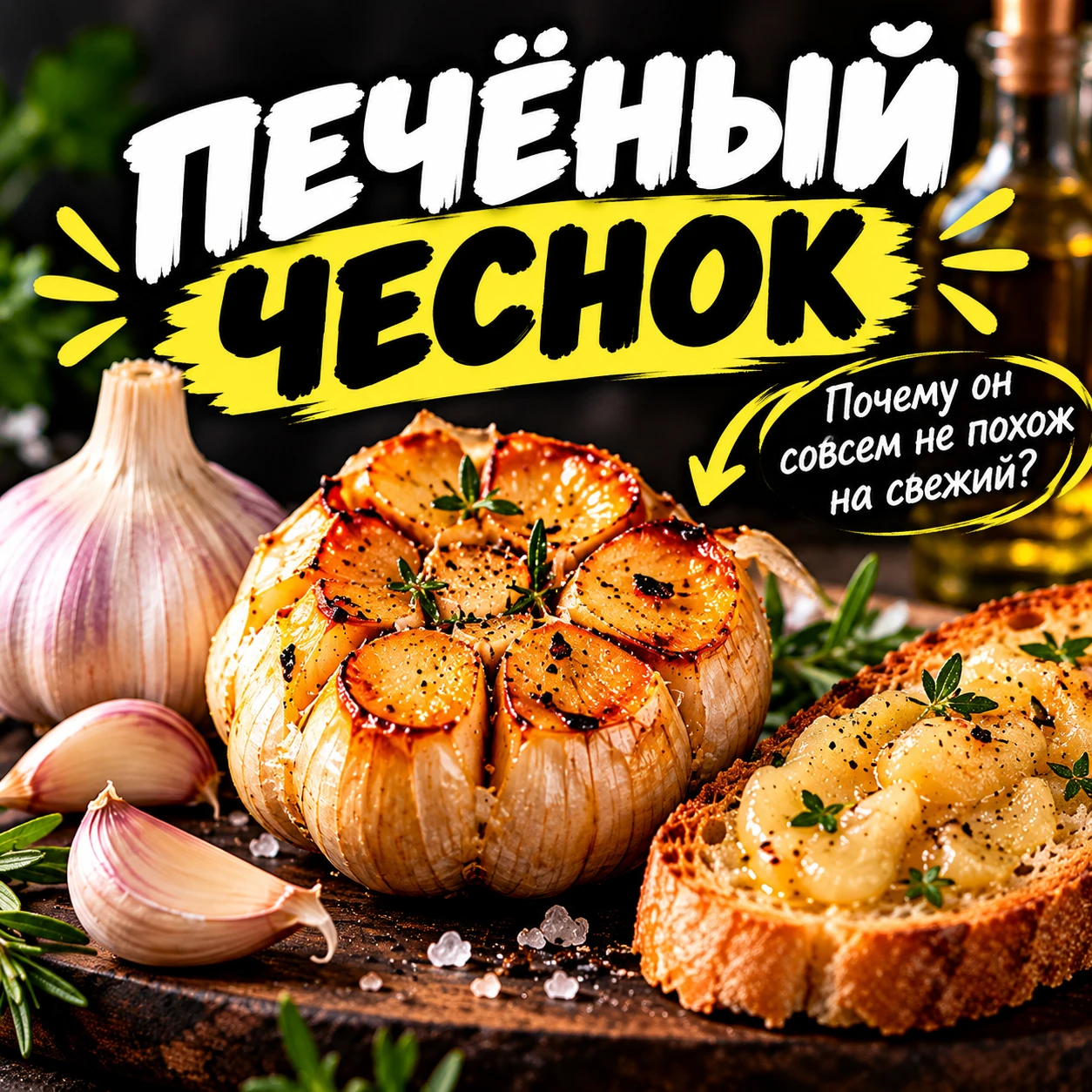 🧄 ПЕЧЁНЫЙ ЧЕСНОК. ПОЧЕМУ ОН СОВСЕМ НЕ ПОХОЖ НА СВЕЖИЙ?