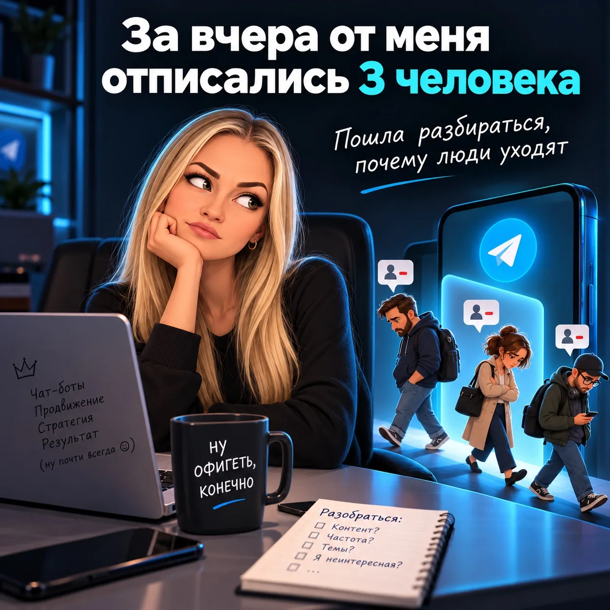 За вчера от меня отписались 3 человека.