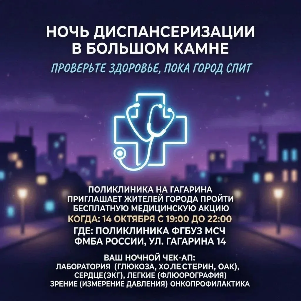 🌙 Ночная диспансеризация: проверьте здоровье без очередей и отрыва от работы
