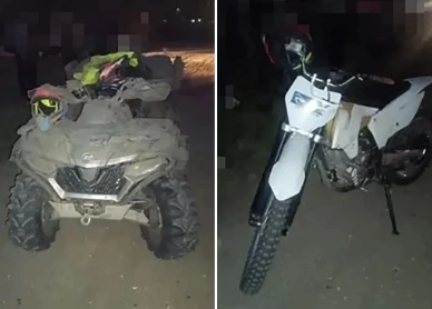 В Самарской области подростки на питбайке врезались в снегоболотоход