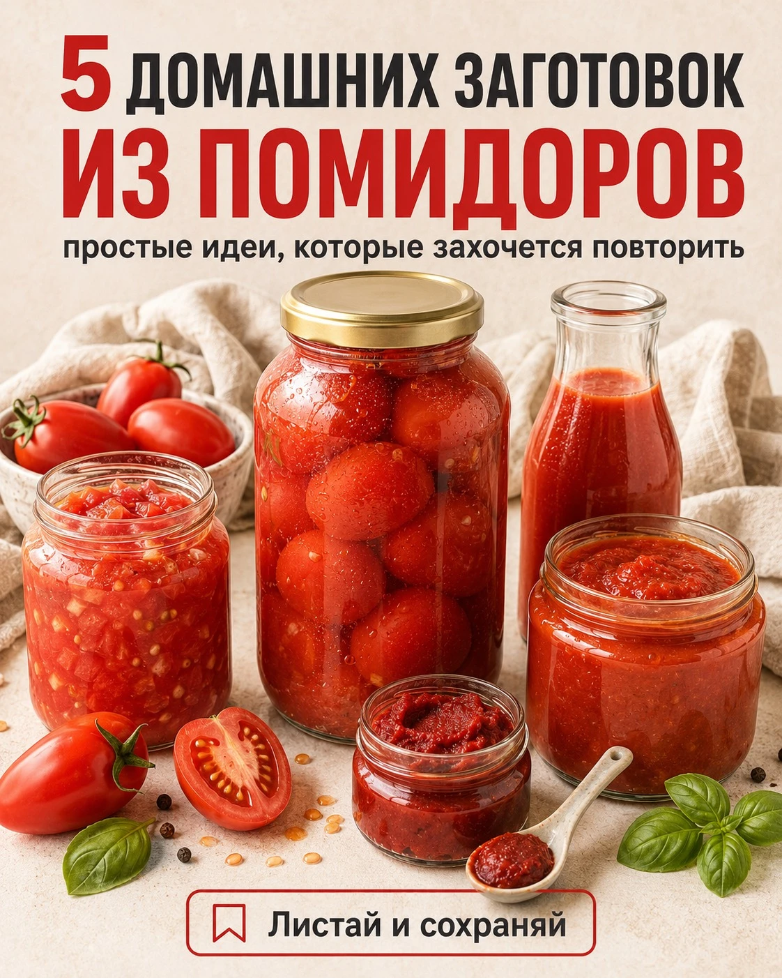 Такие томатные заготовки зимой действительно выручают 🍅