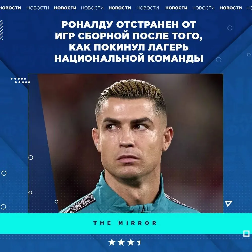 🔽 Криштиану может пропустить от 1 до 6 месяцев.