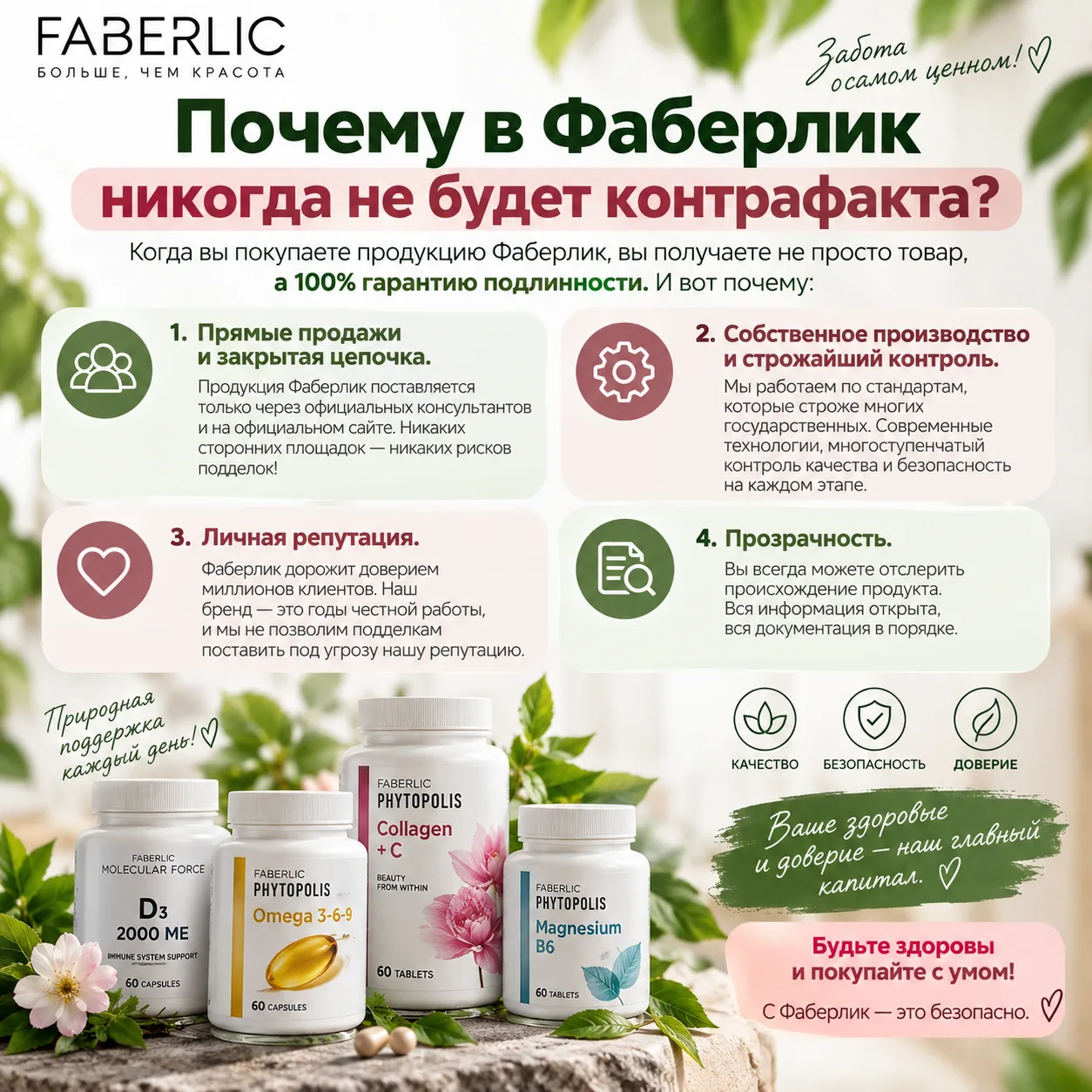 Почему в Фаберлик никогда не будет контрафакта: честный разговор о безопасности ‼️