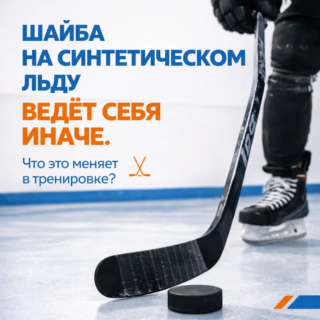 Шайба на синтетическом льду ведёт себя иначе. Что это меняет в тренировке? 🏒