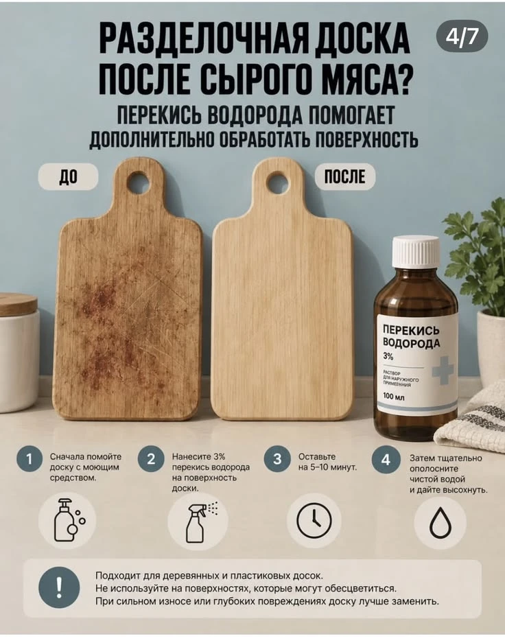 Разделочная доска после сырого мяса 🥩?