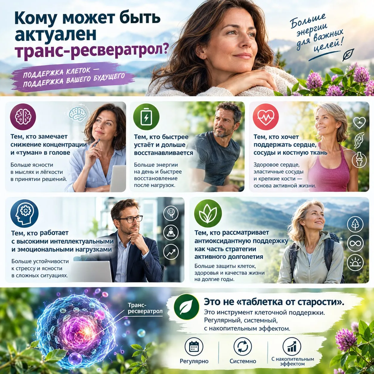 ♻️ Кому может быть актуален транс-ресвератрол: