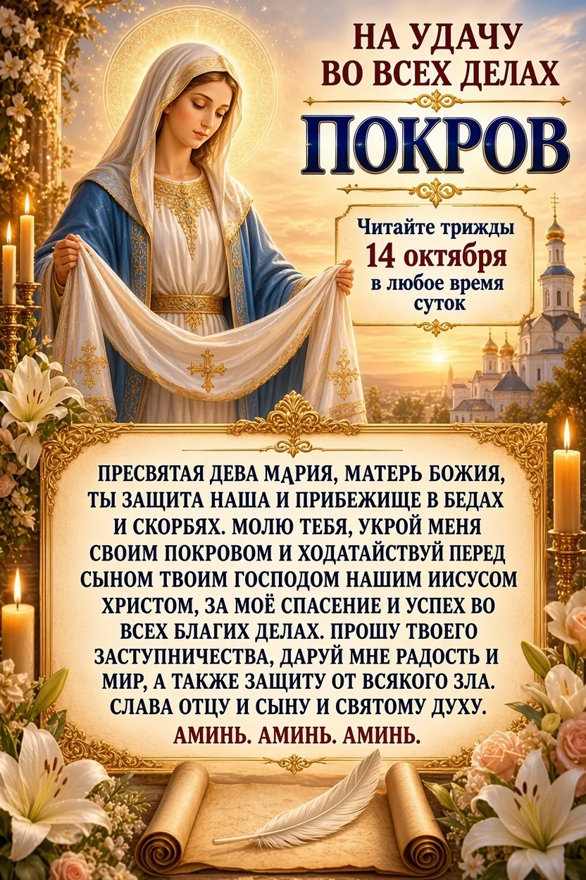 Покров на удачу во всех делах