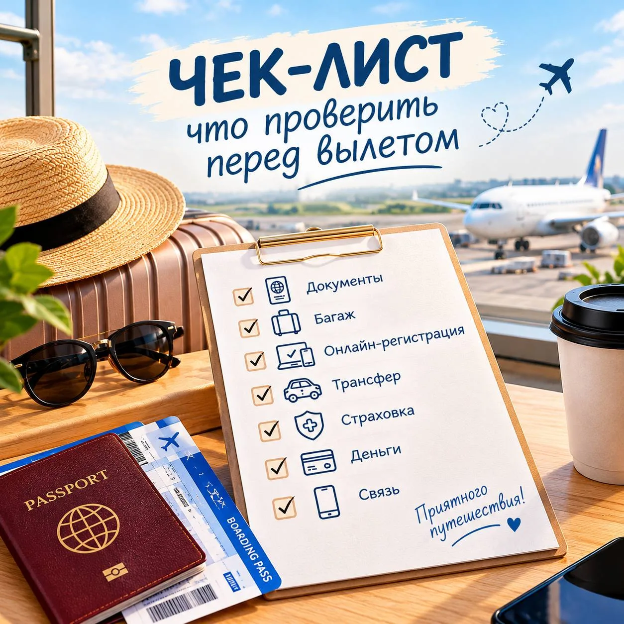 ✈️ ЧЕК-ЛИСТ: что проверить перед вылетом