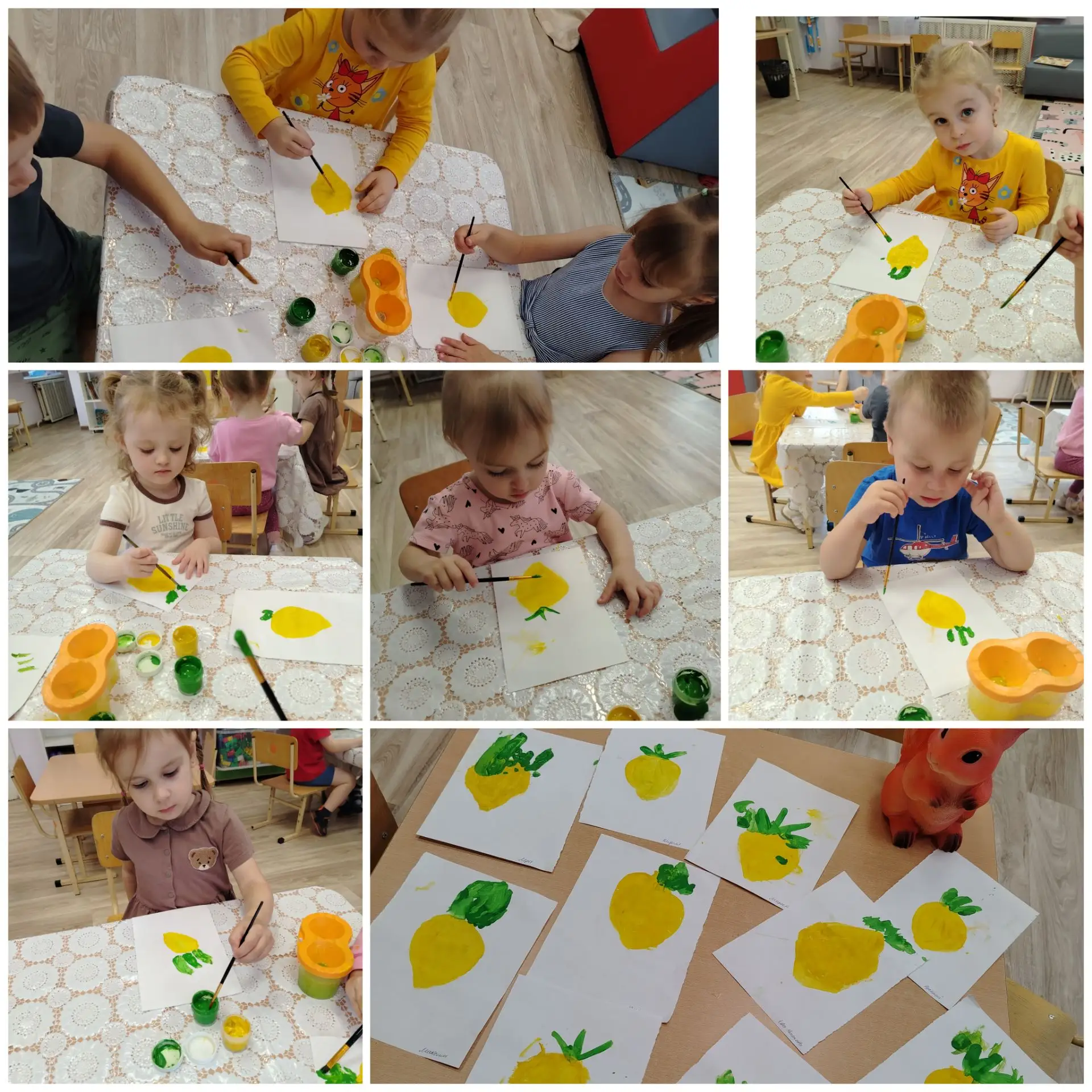 В группе «Пчёлки» прошло занятие по рисованию. «Вкусные дары осени». Наши юные художник...