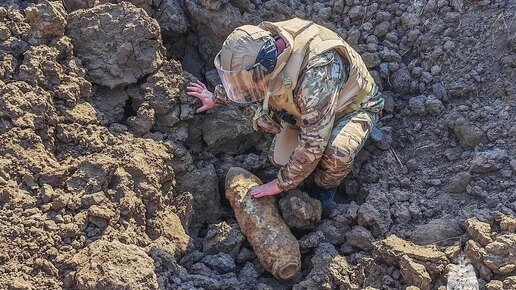 Под Волгоградом саперы МЧС уничтожили 50-килограммовую авиабомбу времен войны