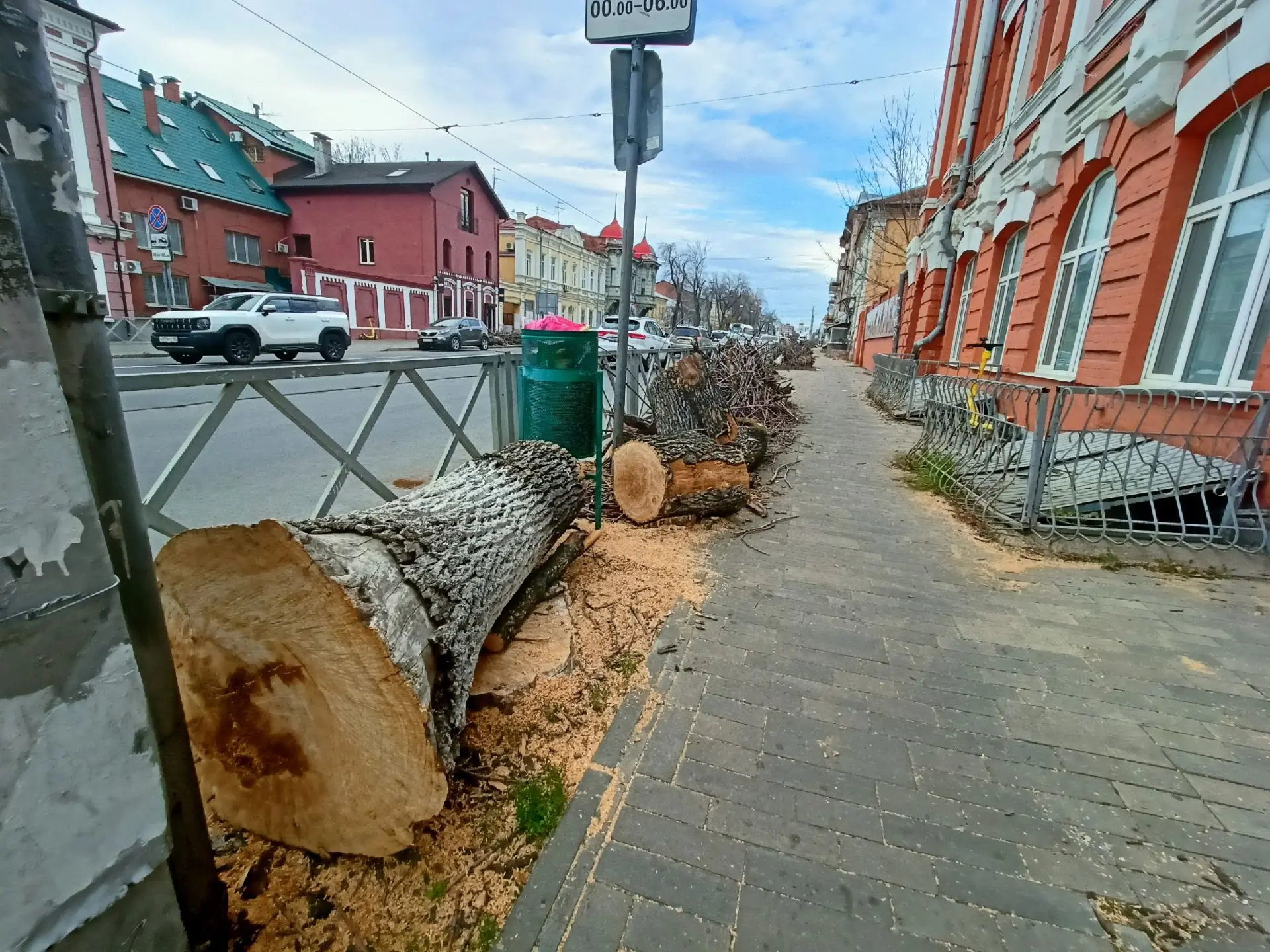 В Самаре на улице Фрунзе спилили деревья на участке от Филармонии до Некрасовской.