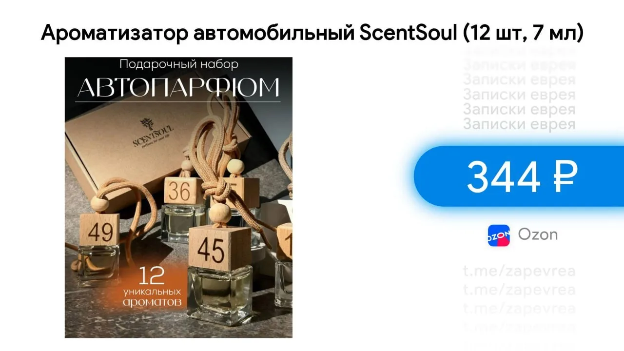 Ароматизатор автомобильный ScentSoul (12 шт, 7 мл)