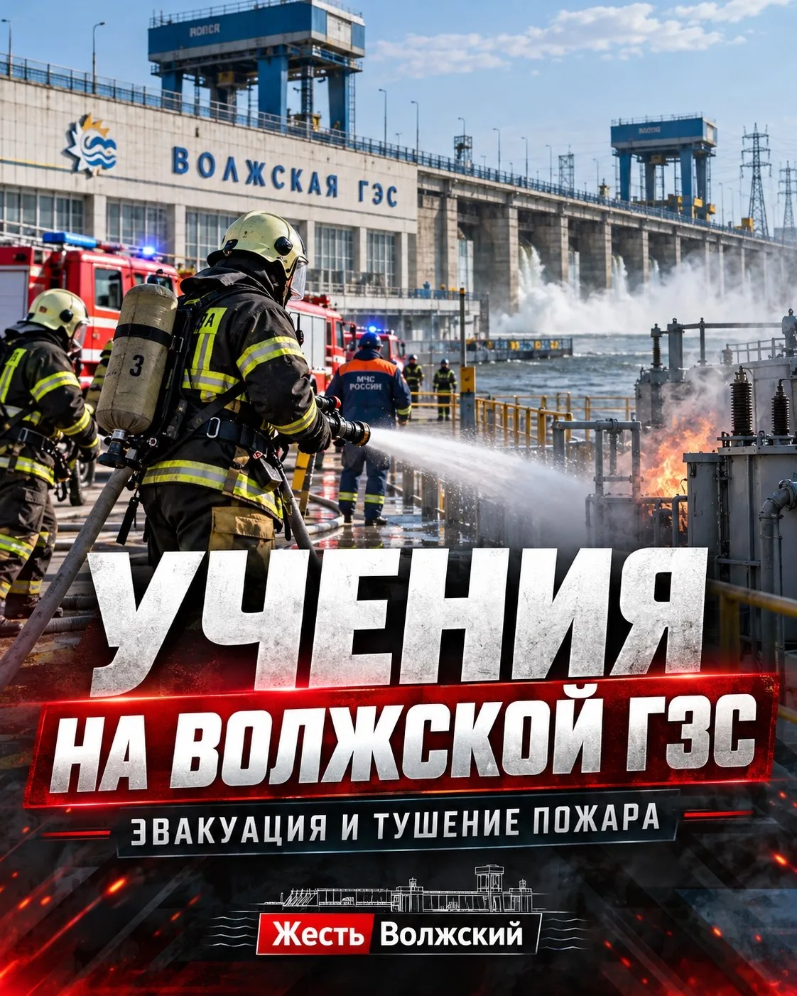 ⚡ На Волжской ГЭС отработали действия при ЧС
