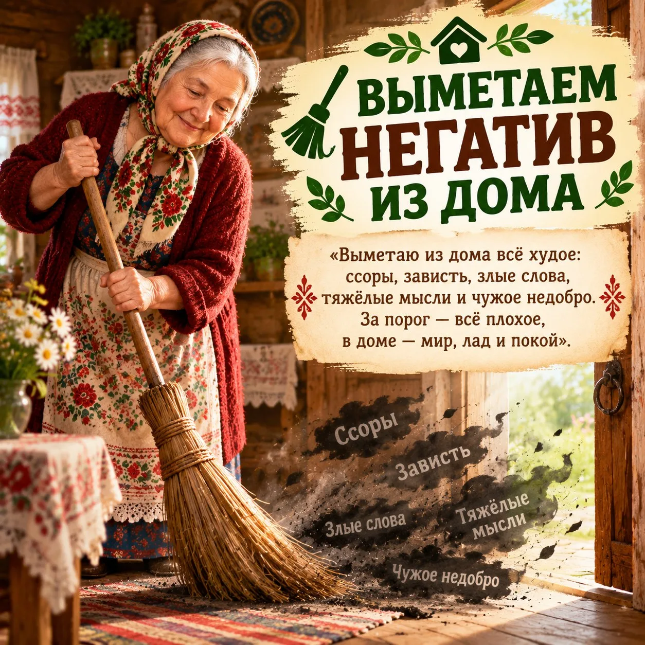 🧹 ВЫМЕТАЕМ НЕГАТИВ ИЗ ДОМА