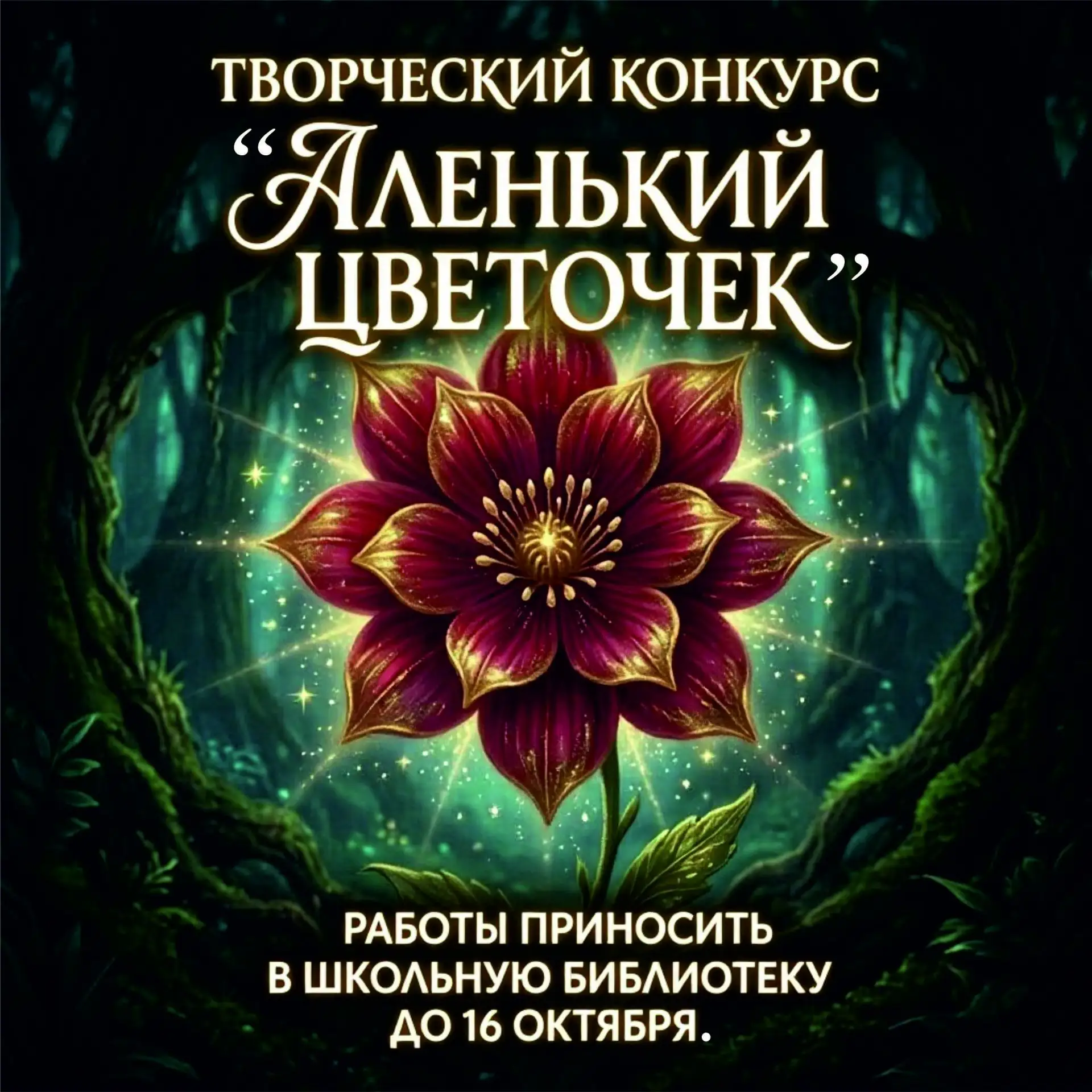 ✨Приглашаем к участию в школьном творческом конкурсе «Аленький цветочек»!