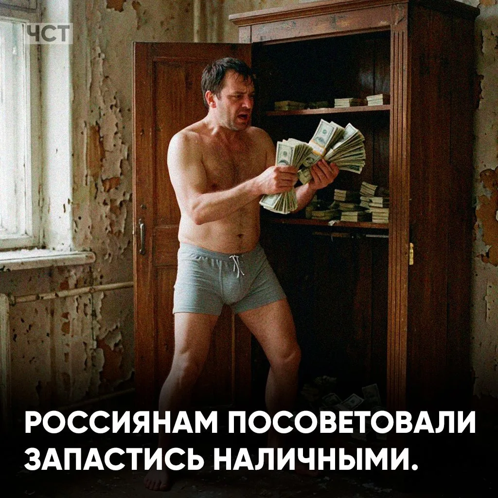 🇷🇺Россиянам посоветовали запастись наличными.