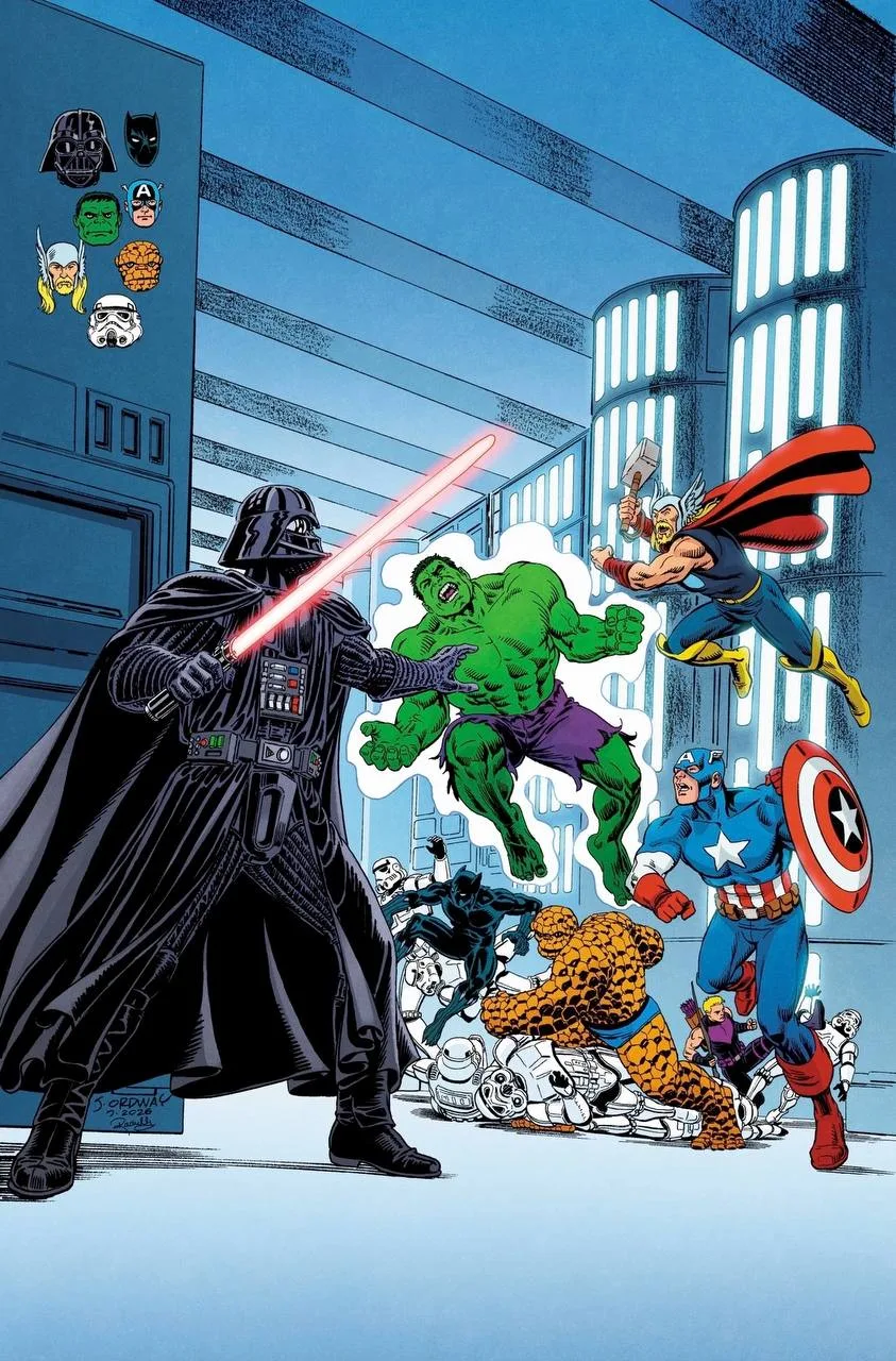 Обложки комикс-кроссовера вселенной Marvel и «Звездных войн»