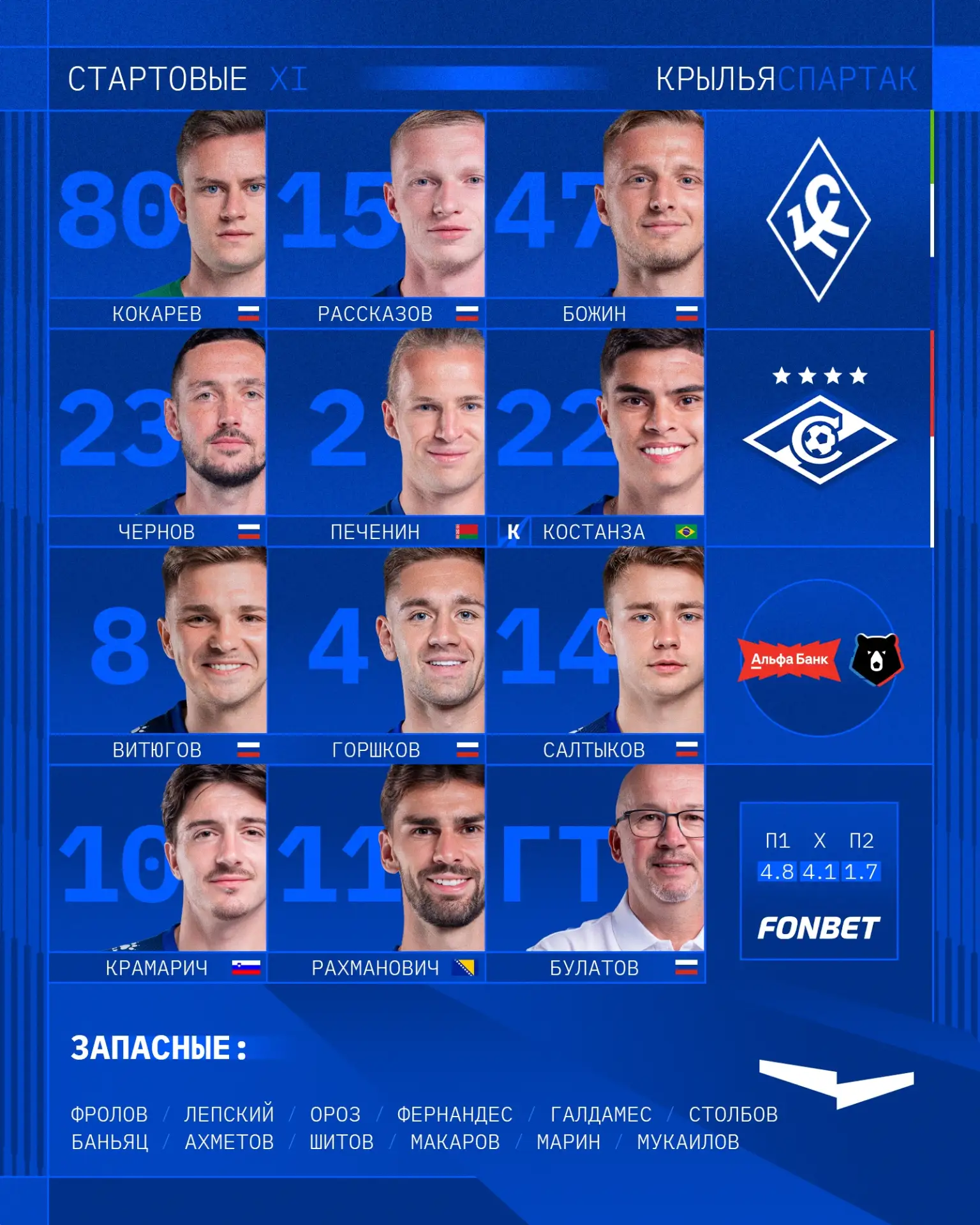 Стартовый состав!