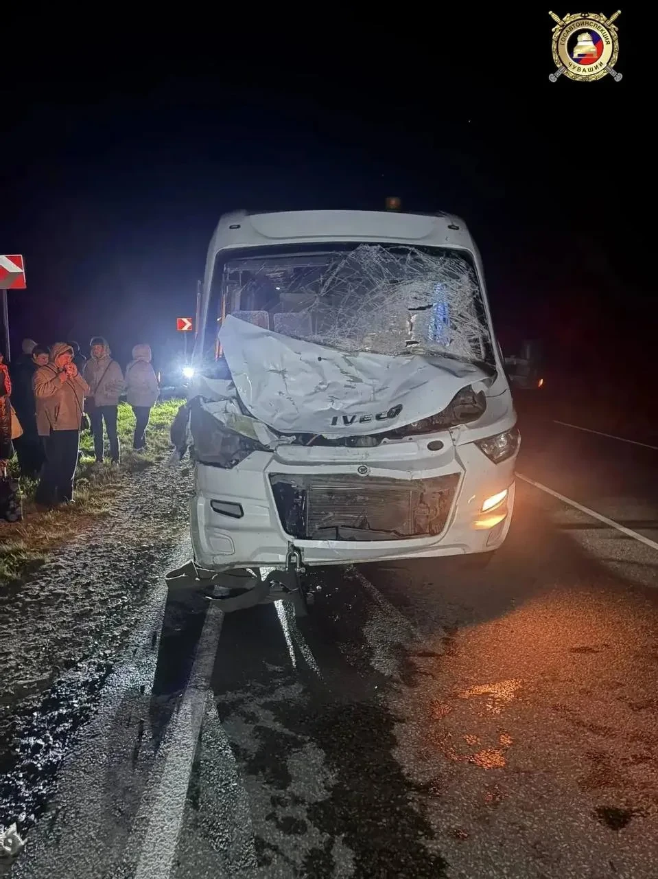 Автобус с 17 пассажирами сбил лося под Чебоксарами
