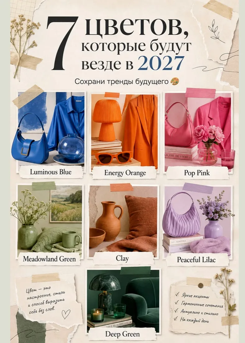Главные цвета будущего: что мы будем носить в 2027 году? 🎨✨