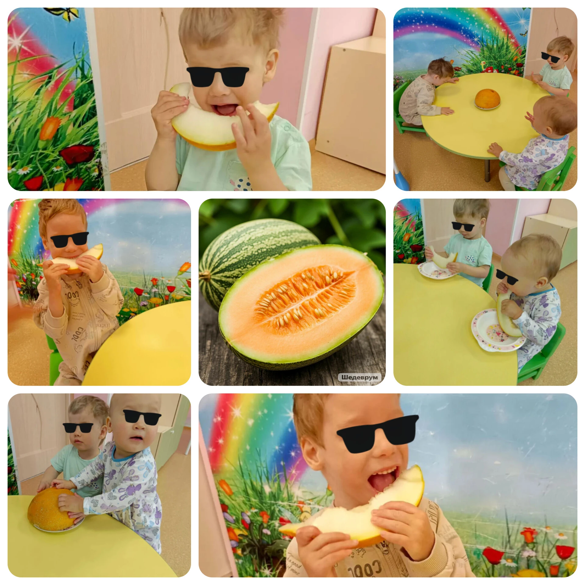 ***А вот и дыня — яркая, жёлтая и такая ароматная! ☀️***