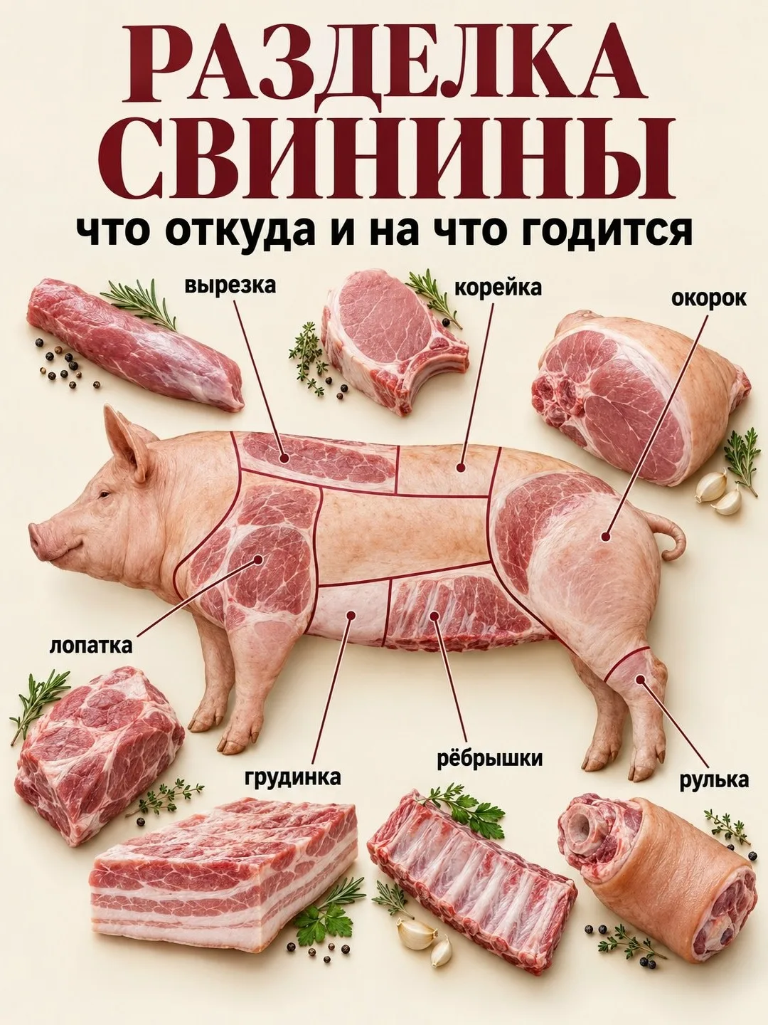 Свинину чаще всего выбирают «на глазок» — и совершенно напрасно! 🙈 У каждого отруба — ...