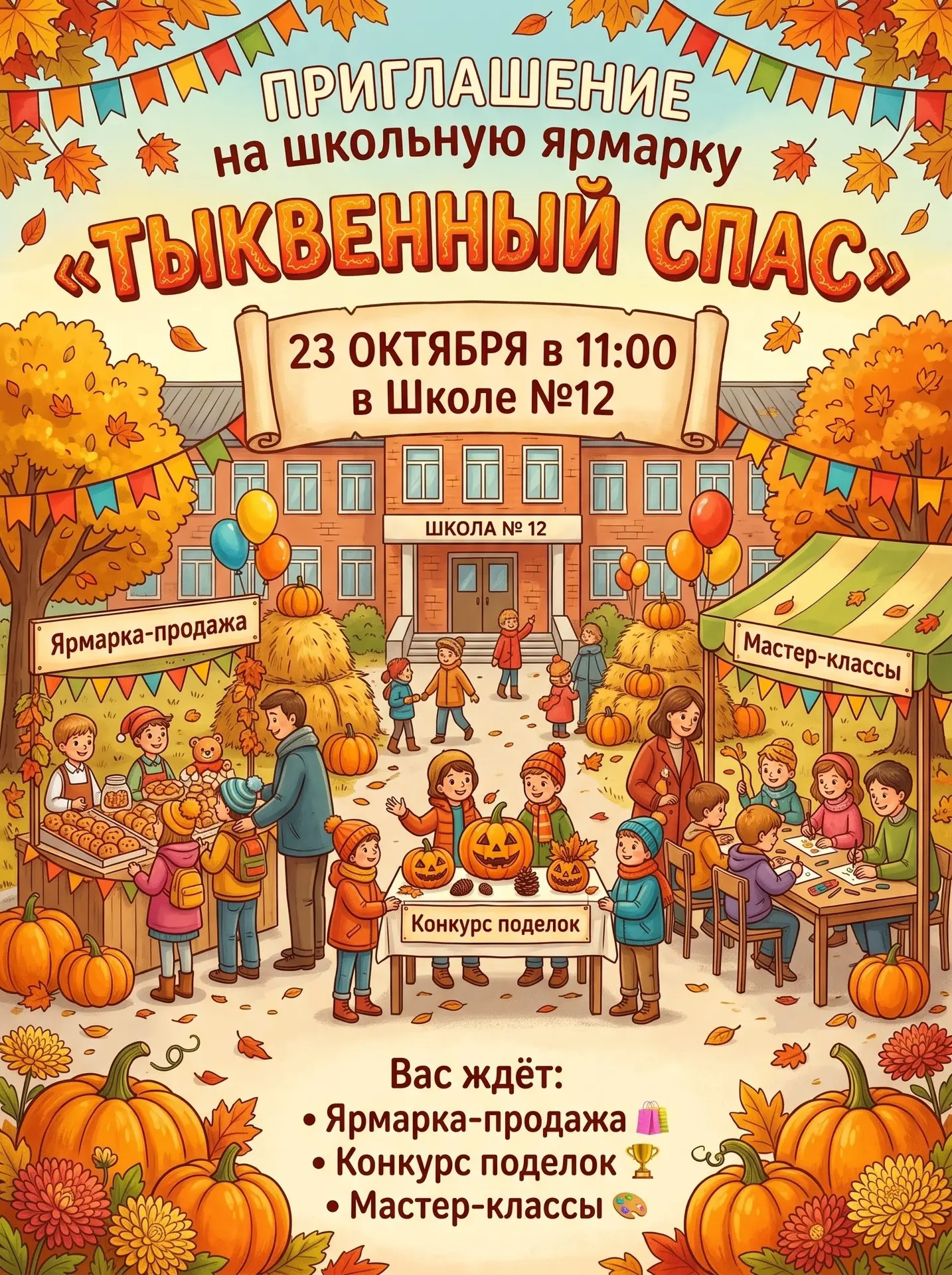 🍂 ОСЕНЬ ПРИГЛАШАЕТ НА ПРАЗДНИК! 🎃